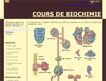 Tablet Screenshot of cours-de-biochimie.fr